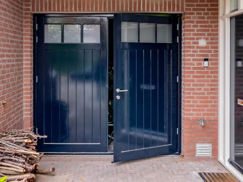 Garagedeur openslaand hout