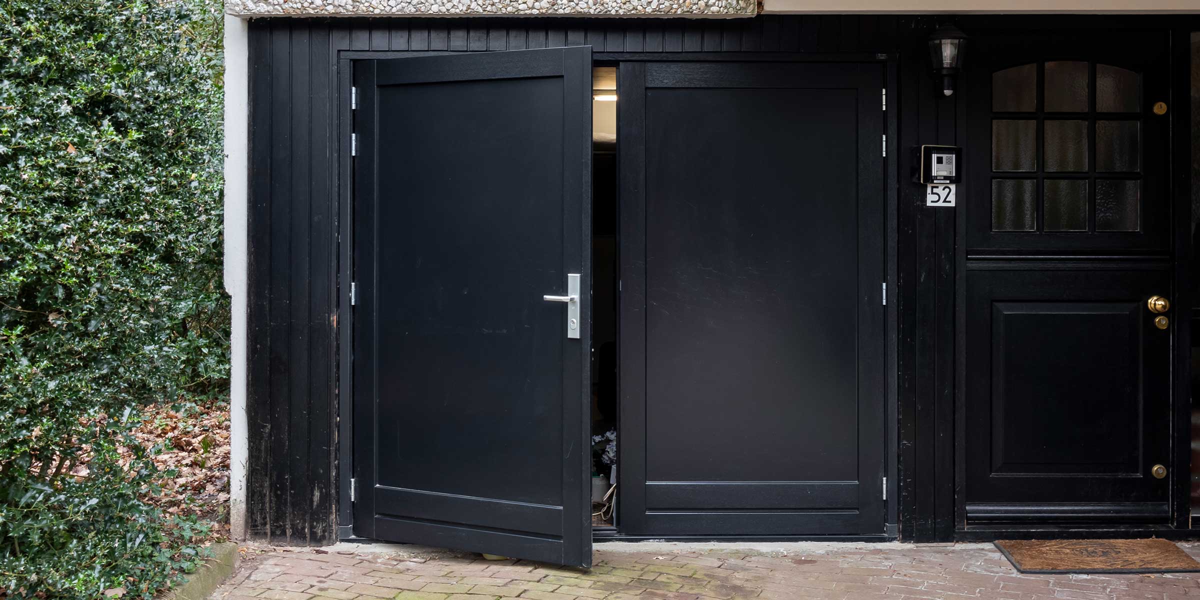 Houten deur openslaand