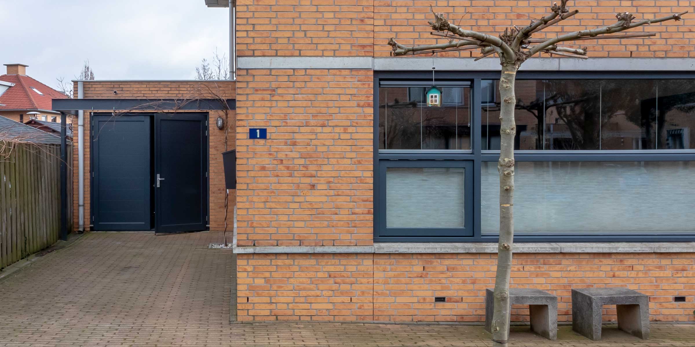 Houten openslaande garagedeur