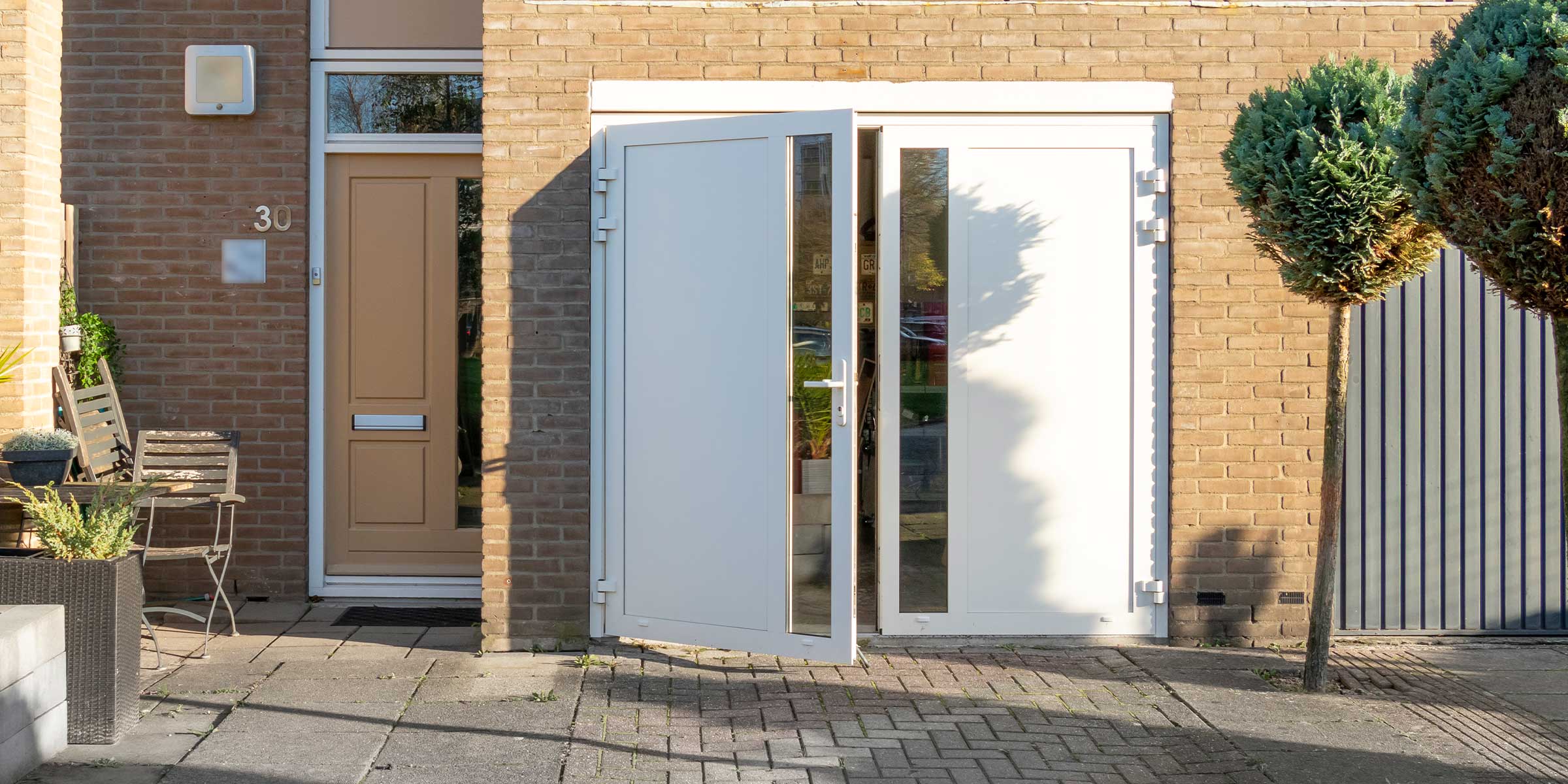 Openslaande deuren met glas