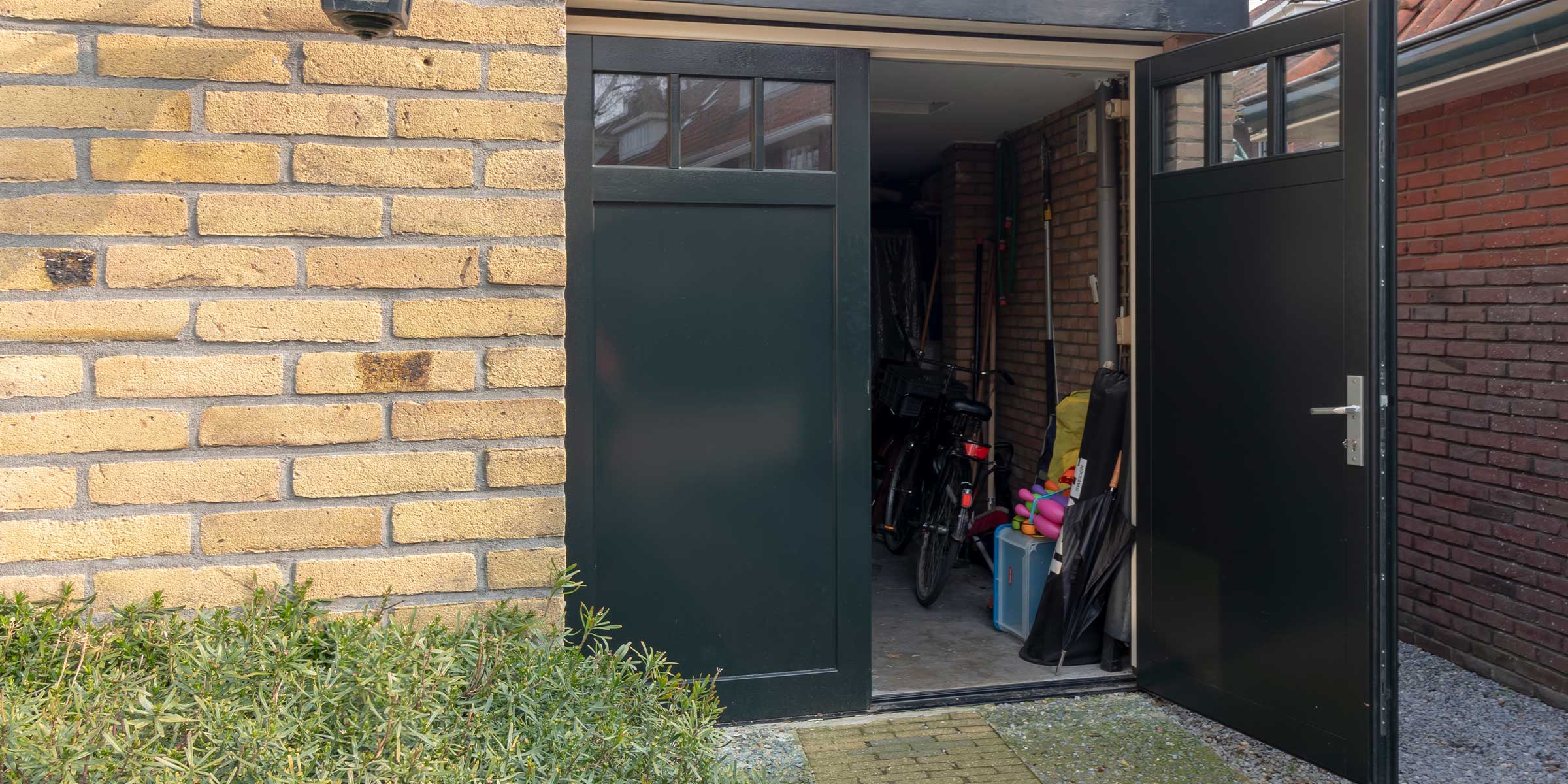 Openslaande deuren met raampjes