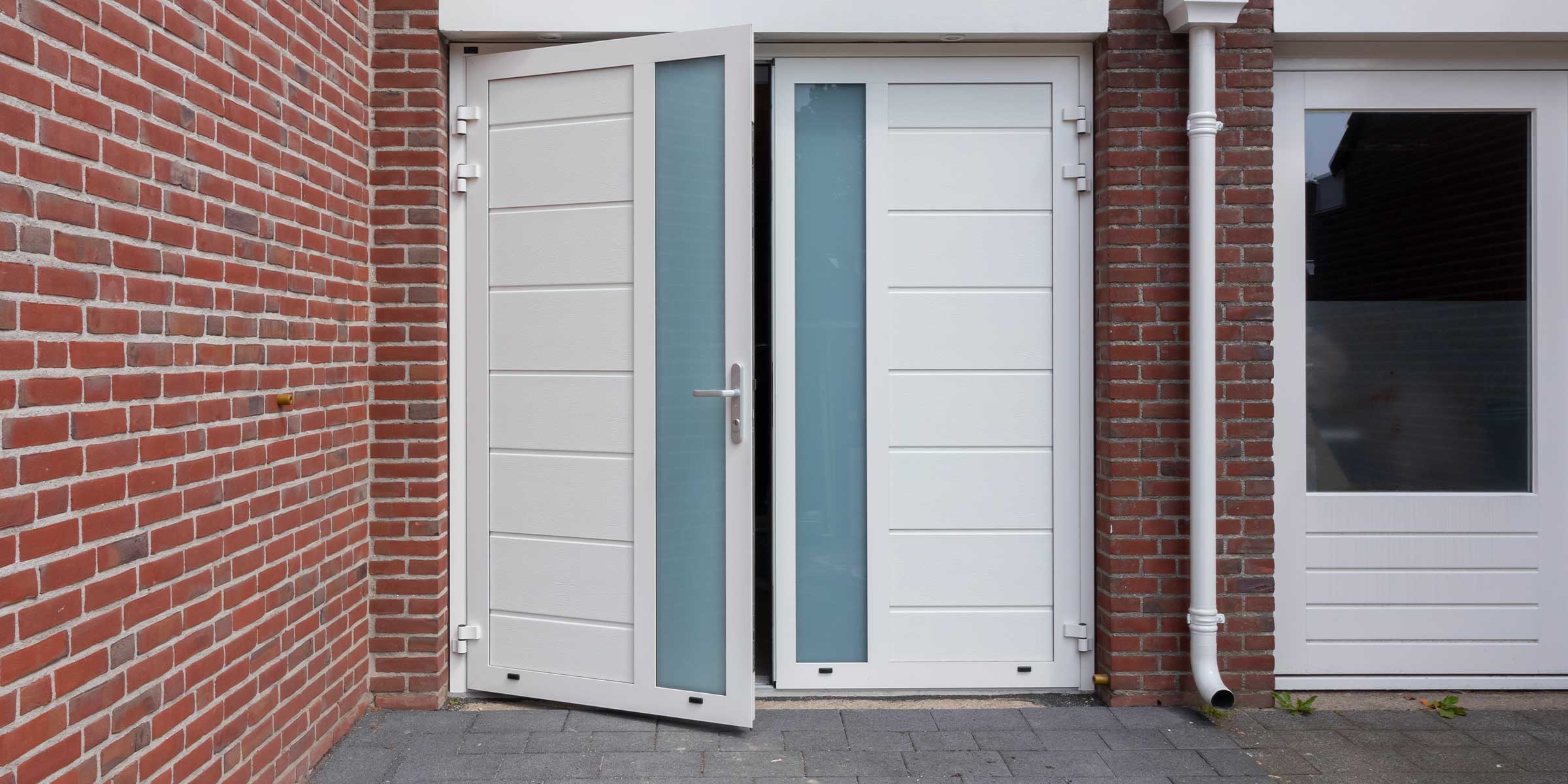 Openslaande deuren met verticaal glas