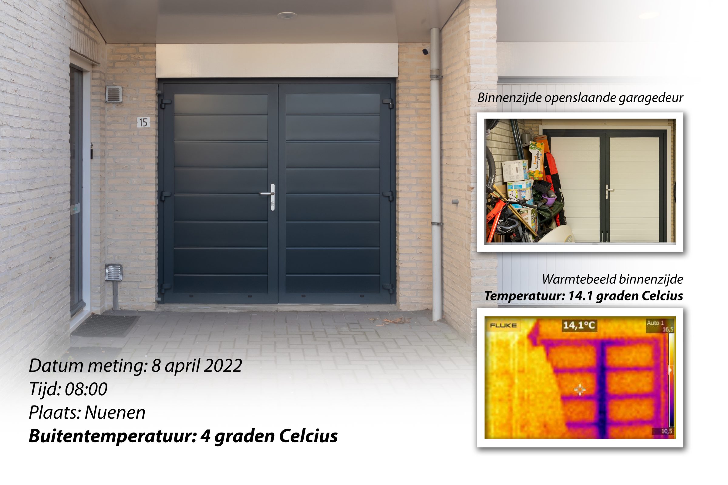 Onderhoudsvrije garagedeuren met beide deuren open