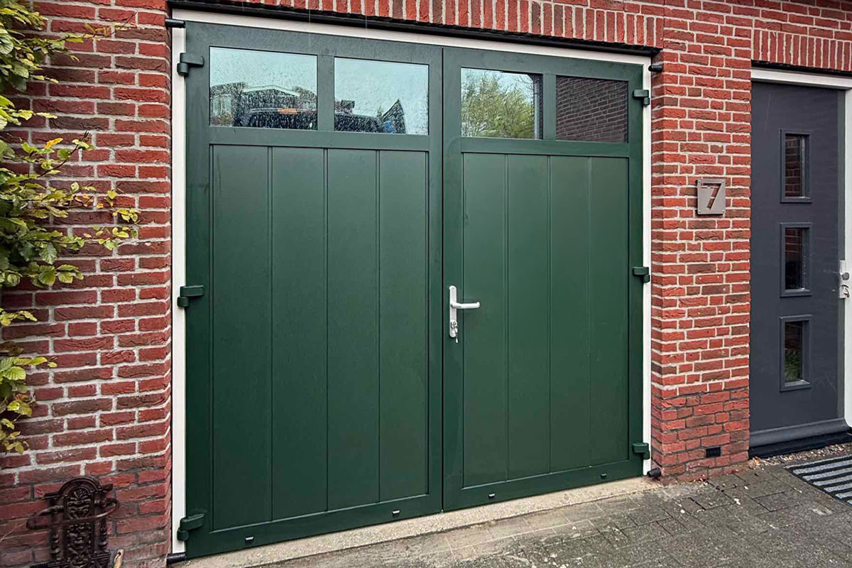 rademaker openslaande garagedeur groen onderhoudsvrij