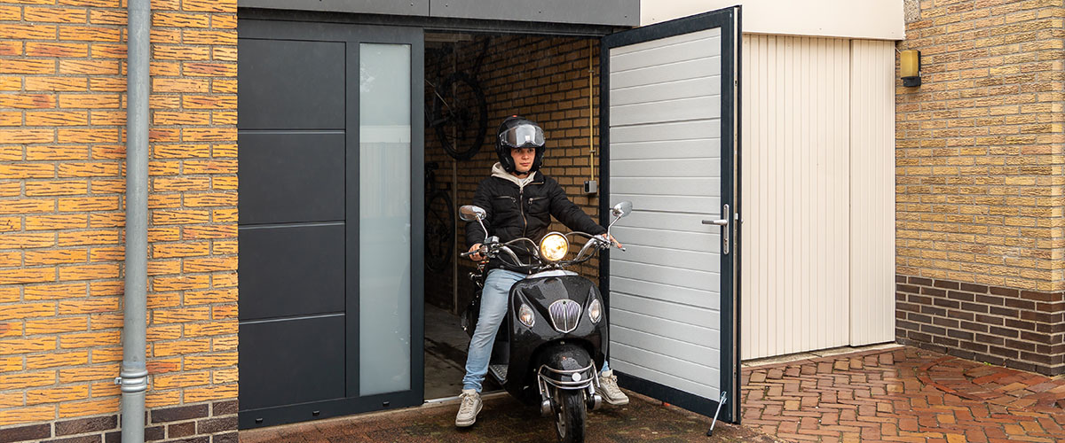 Garage als stalling voor scooter