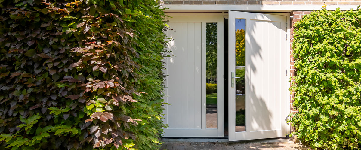 houten garagedeur openslaand